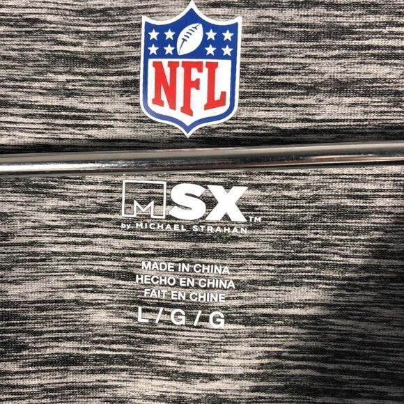 NFL MSX by Michael Strahan Heathered Gray Eagles Performance Long Sleeve Large - Picture 5 of 9
